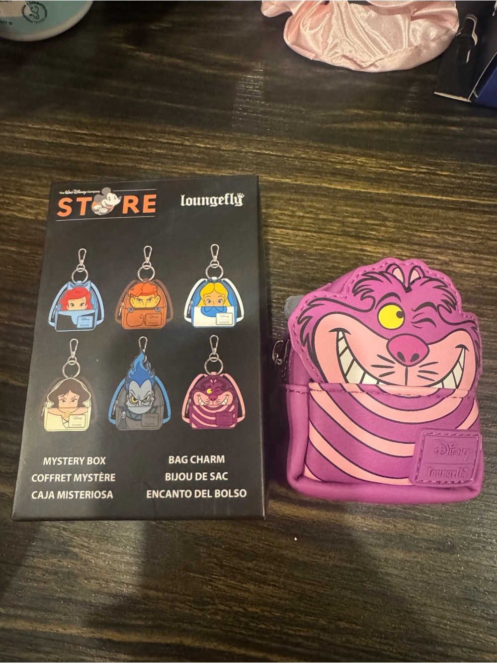 Loungefly Purple Pink Cheshire Cat Mini Backpack Bag Charm